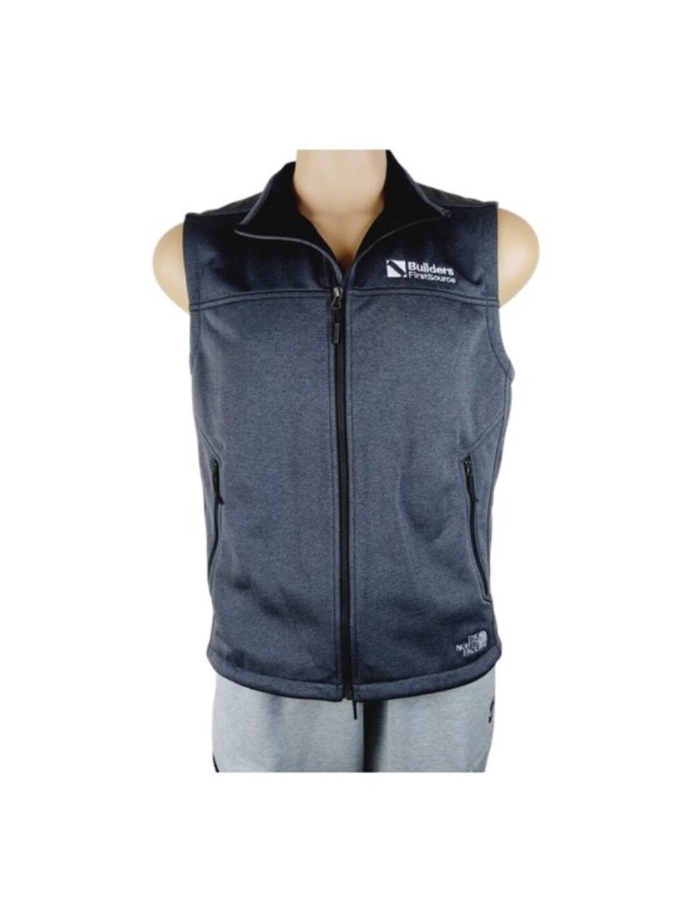 The North Face Men's Black Ridgewall Softshell Heather Basic Vest Size L